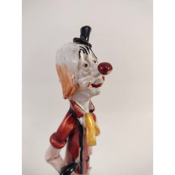 T P Ceramiche Poli Cesare Italian Clown Figurine Umbrella Vintage Signed - Picture 2 of 11